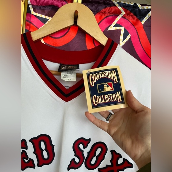 NWT Vintage Majestic Boston Red Sox Carlton Fisk Cooperstown Hall Of Fame Jersey - Picture 3 of 14